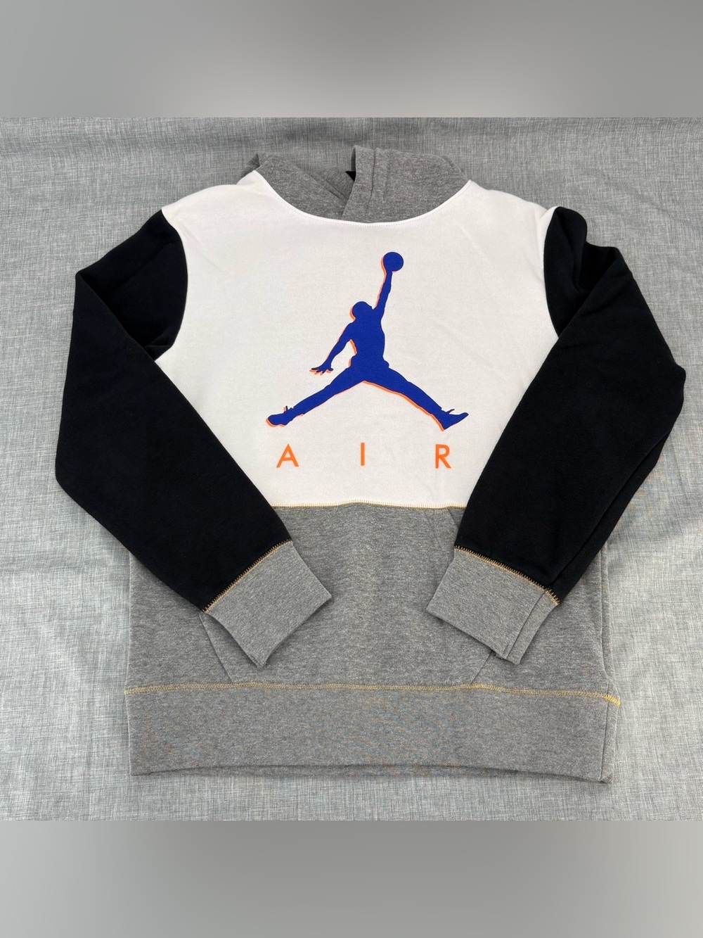Jordan Air Boys Large Pullover Hoodie Kangaroo Pocket Multi Color
